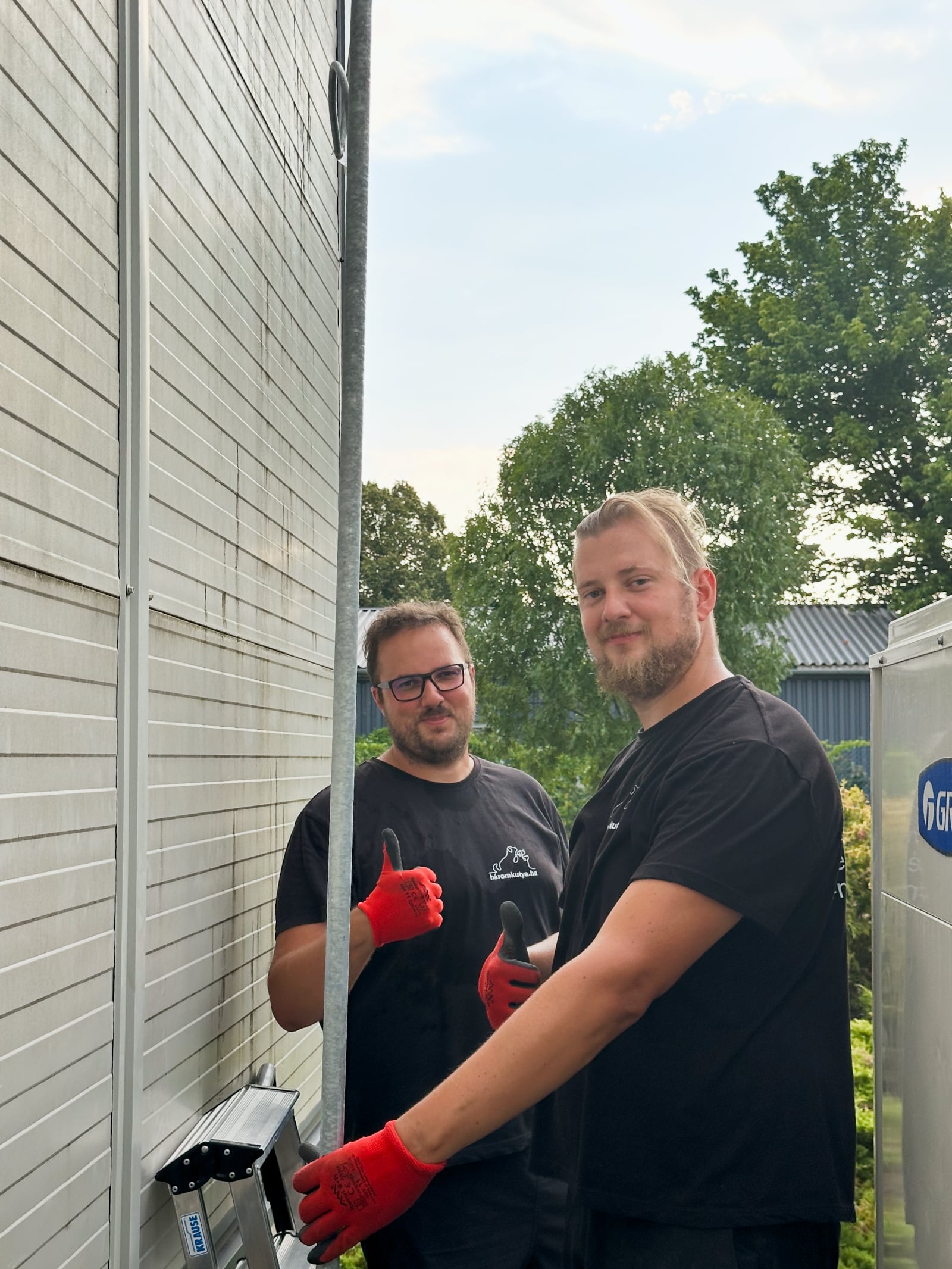 the grounding rod before installation with two heroes grounding-rod-before-installation